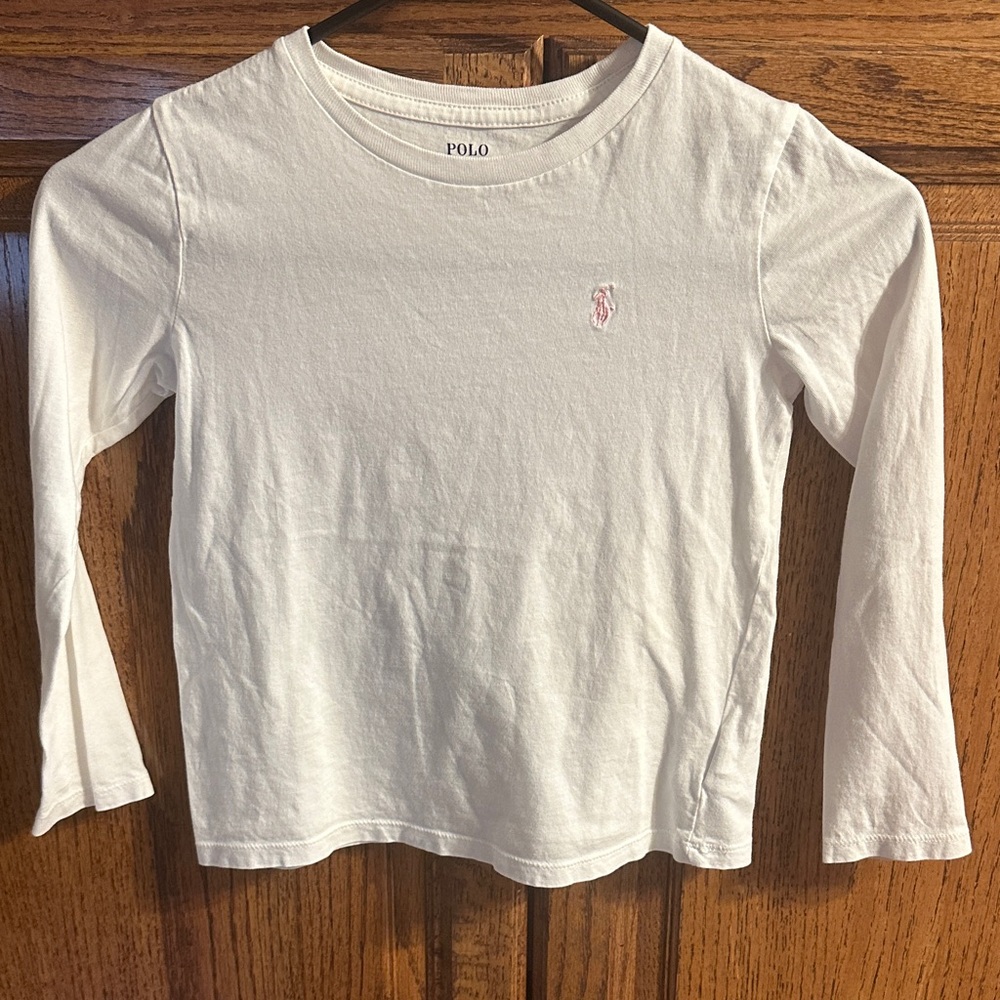 Polo by Ralph Lauren Kids Long Sleeve White Tee